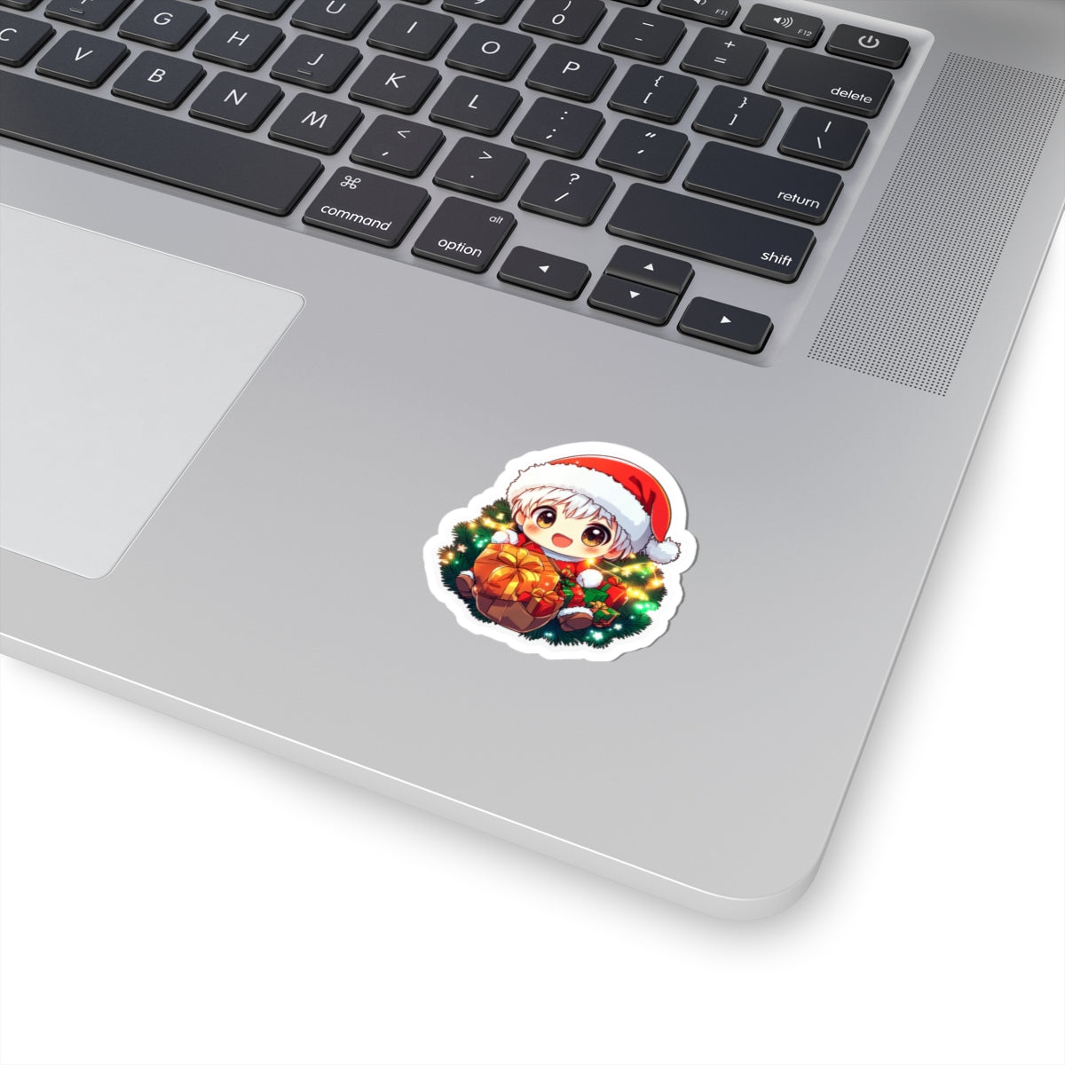 Cute Christmas Kiss-Cut Sticker - Santa Character with Gifts