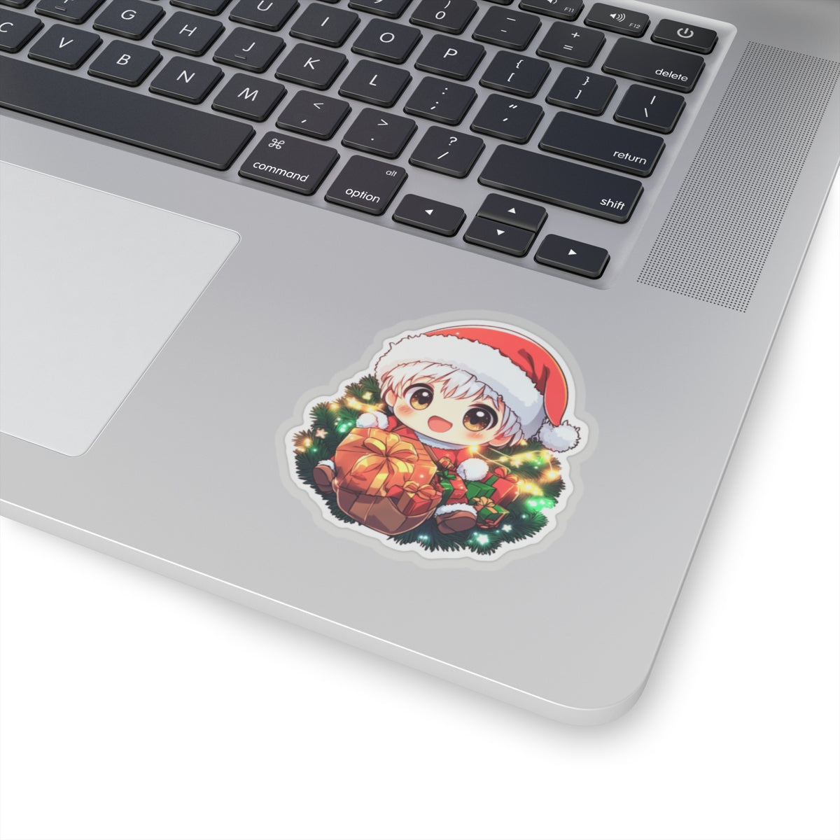 Cute Christmas Kiss-Cut Sticker - Santa Character with Gifts