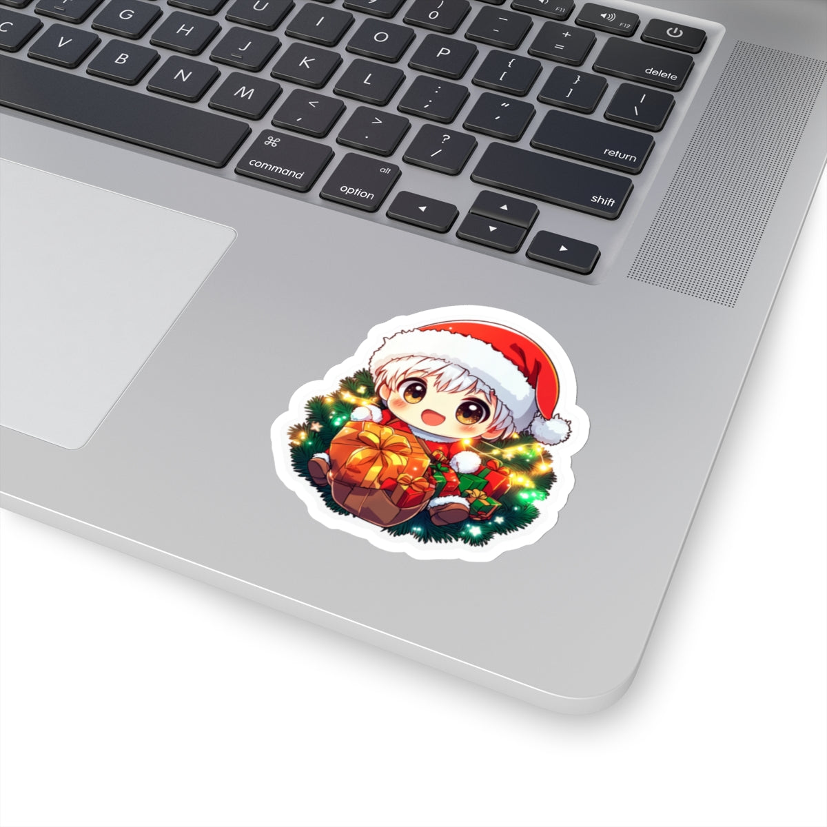 Cute Christmas Kiss-Cut Sticker - Santa Character with Gifts