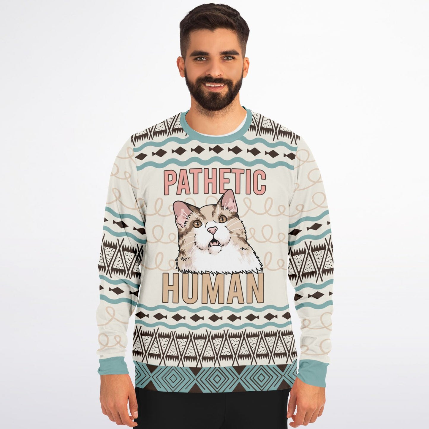 limited edition Pathetic Human ugly christmas sweater