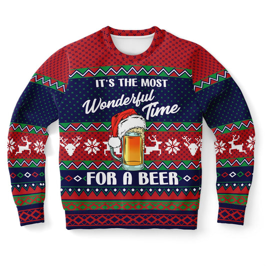 Limited edition  Wonderful time for a beer ugly Christmas sweater