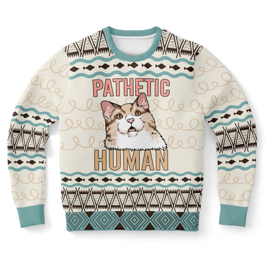 limited edition Pathetic Human ugly christmas sweater