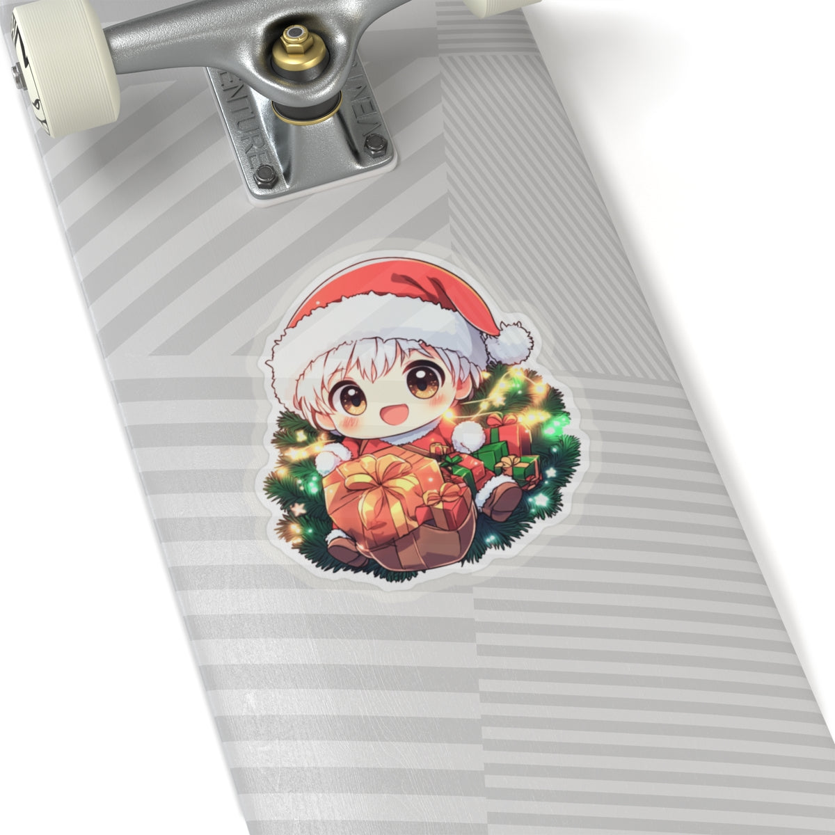 Cute Christmas Kiss-Cut Sticker - Santa Character with Gifts