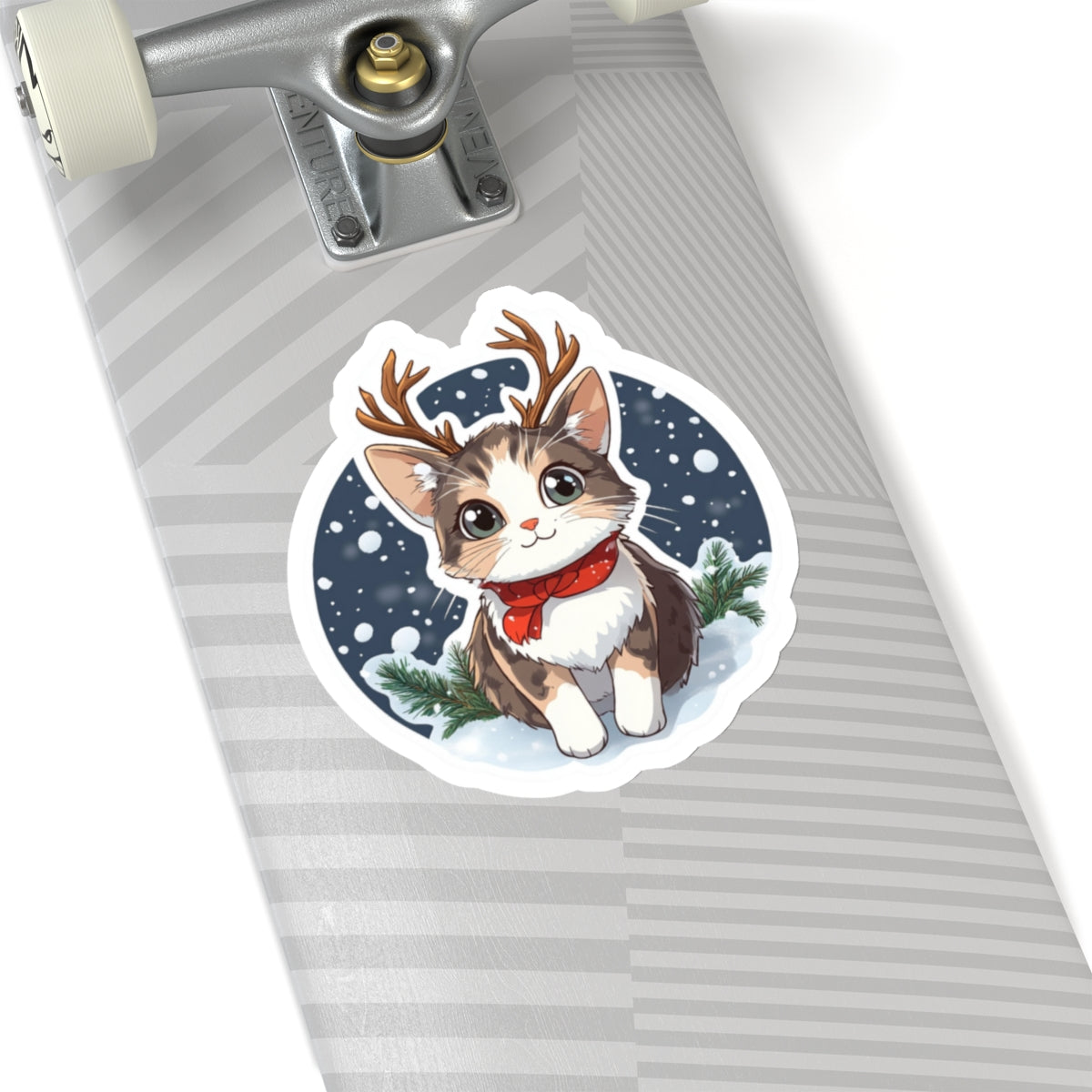 Cute Holiday Cat Stickers | Kiss-Cut Winter Stickers for Cat Lovers