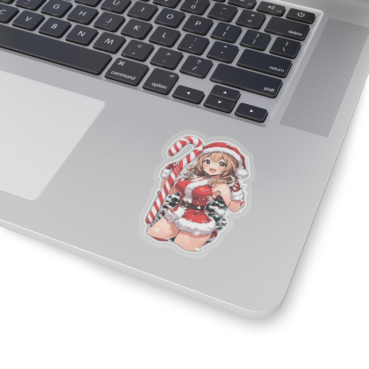 Festive Holiday Kiss-Cut Stickers - Cute Santa Girl Design for Gifting & Decorating