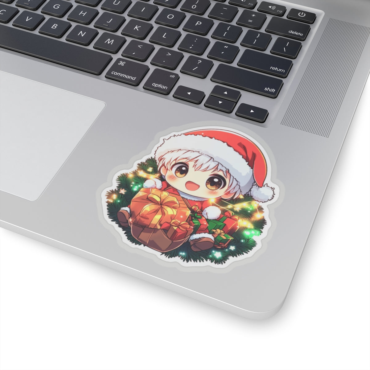 Cute Christmas Kiss-Cut Sticker - Santa Character with Gifts