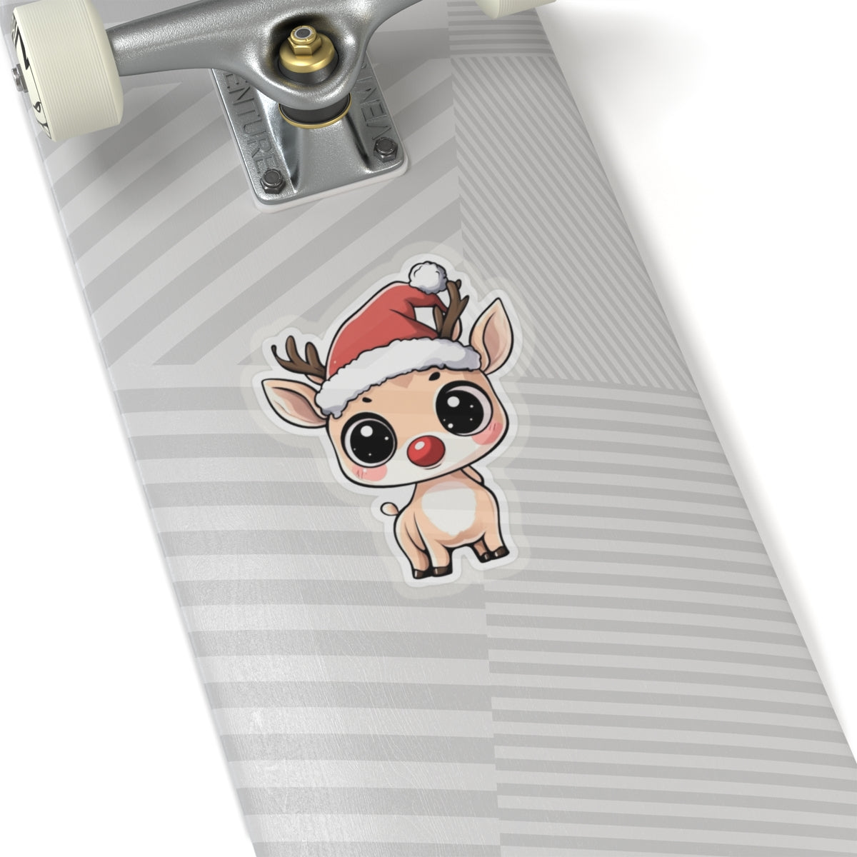 Cute Christmas Reindeer Kiss-Cut Sticker | Holiday Decor for Laptops & Gifts