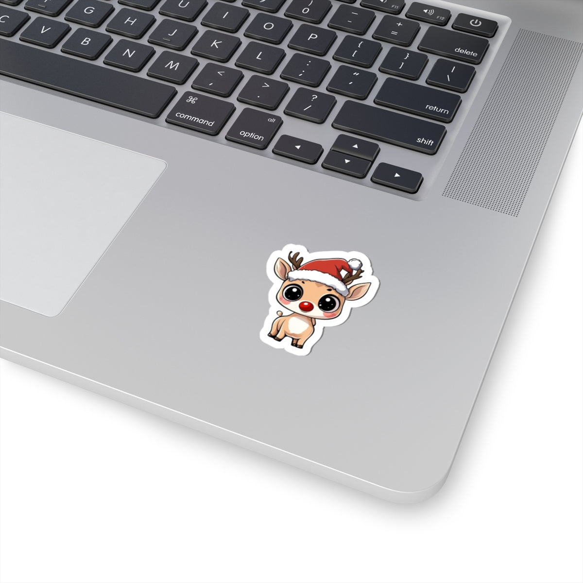 Cute Christmas Reindeer Kiss-Cut Sticker | Holiday Decor for Laptops & Gifts