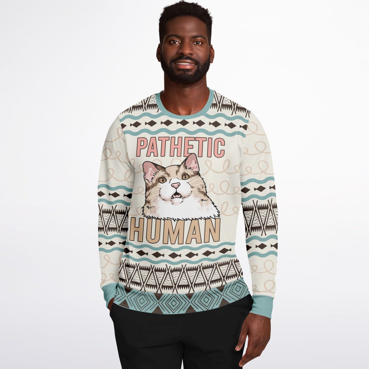 limited edition Pathetic Human ugly christmas sweater