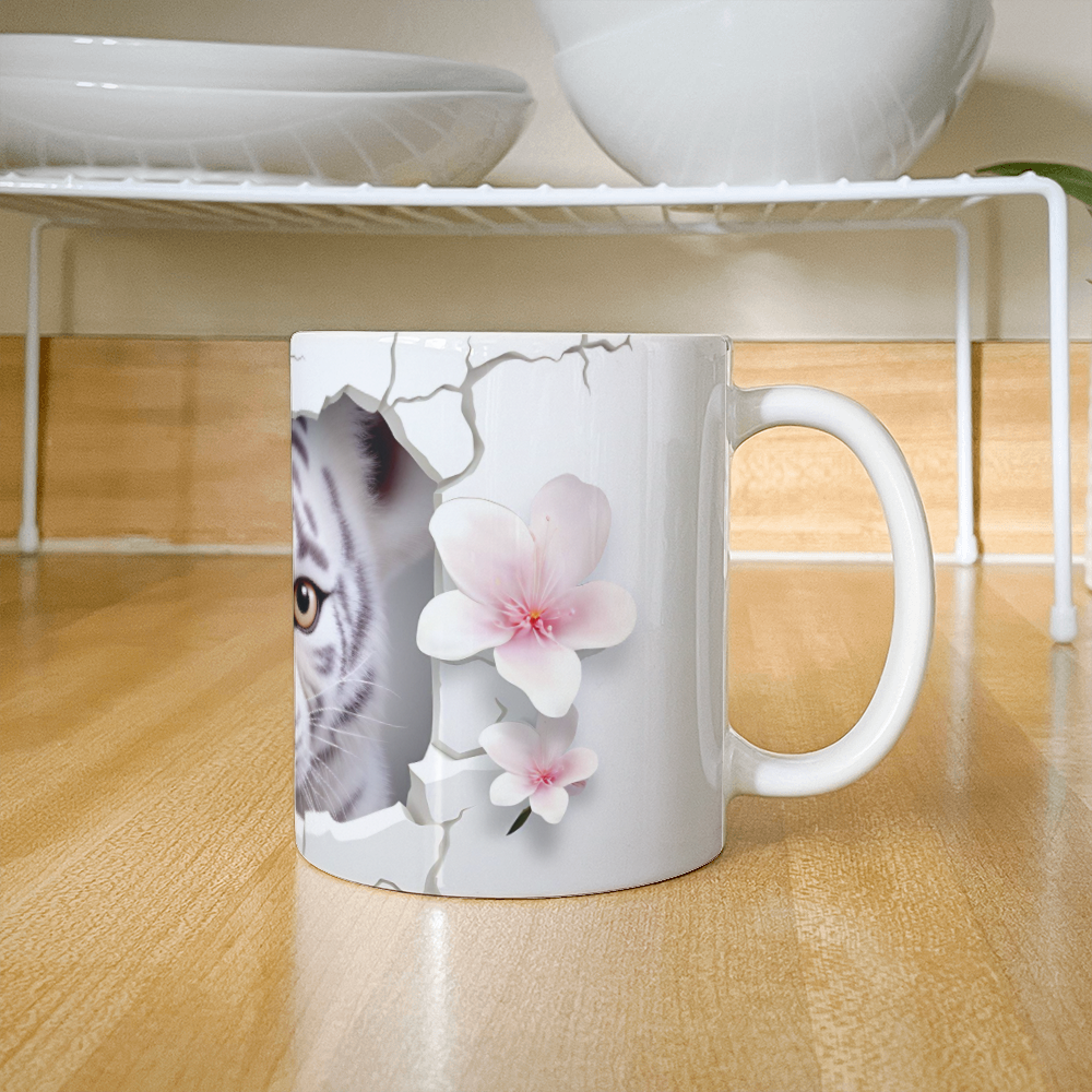 3D tiger mug