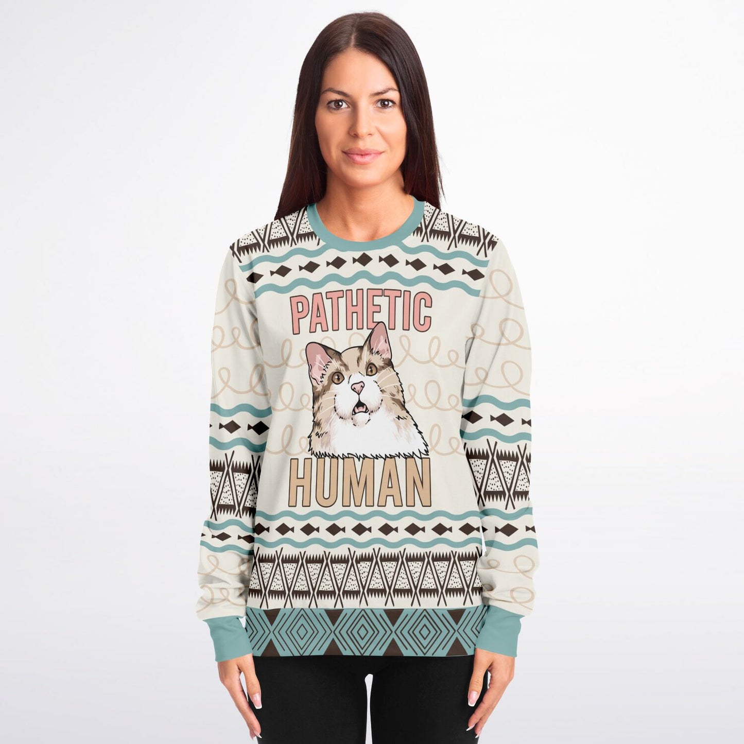 limited edition Pathetic Human ugly christmas sweater